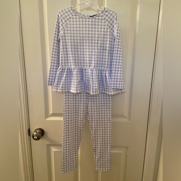 Victoria Beckham for Target Gingham Peplum Top and Pants Set Girls Size 5T - Picture 1 of 9